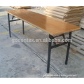 wooden long folding restaurant table and benches